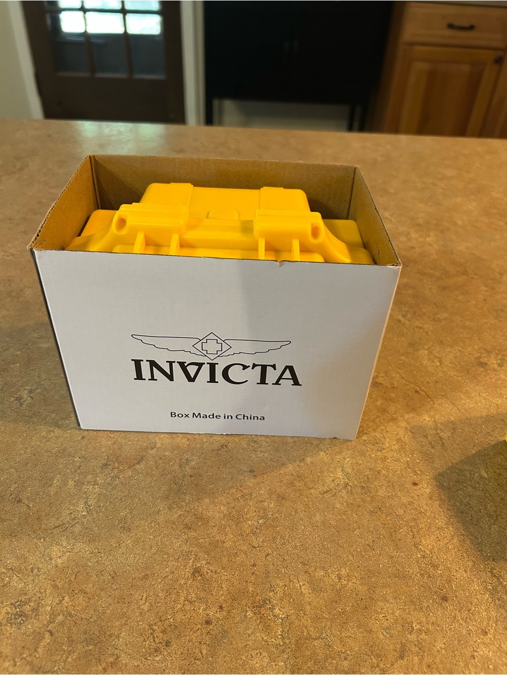 Invicta Yellow Watch Case in Branded Box